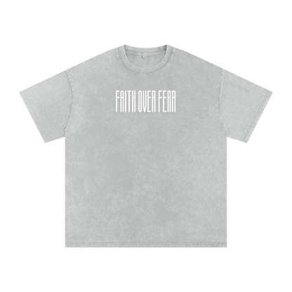Faith,Oversize,Acid,Wash,Dropshoulder,Christian,Premium,Cotton