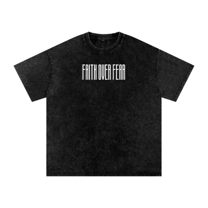 Faith,Oversize,Acid,Wash,Dropshoulder,Christian,Premium,Cotton