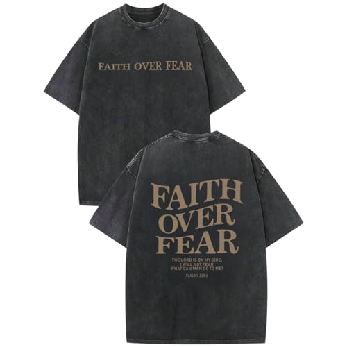 Faith Over Fear - Unisex AcidWash T-Shirt