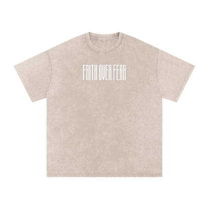 Faith,Oversize,Acid,Wash,Dropshoulder,Christian,Premium,Cotton