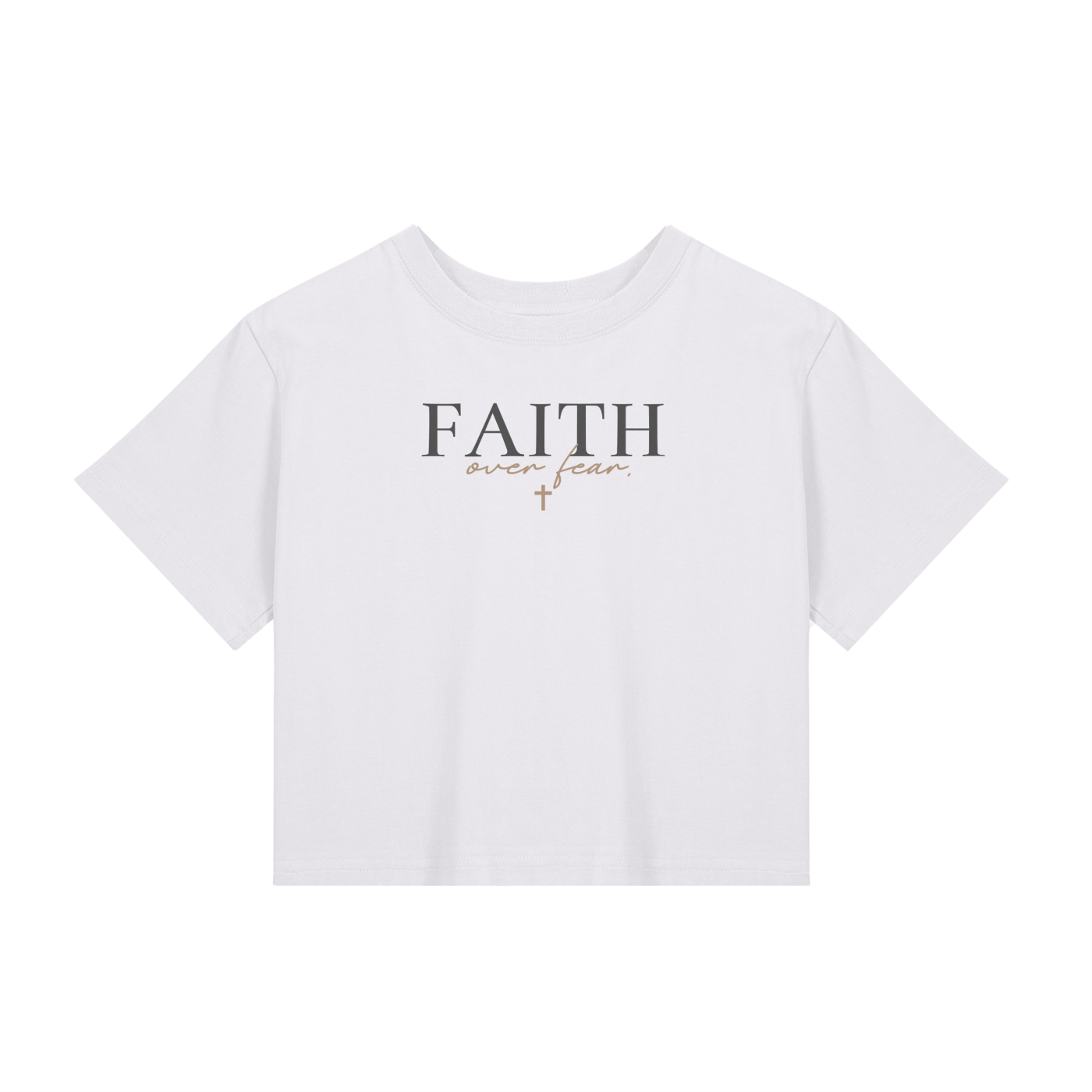 Faithwear,Women,Baby Tee,Faith Over Fear