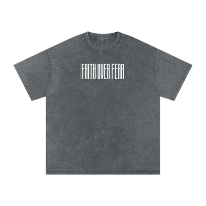 Faith,Oversize,Acid,Wash,Dropshoulder,Christian,Premium,Cotton