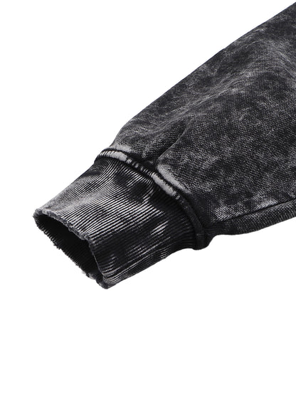 Snow,Washed,Unisex,Long-Sleeve,Sweatshirt