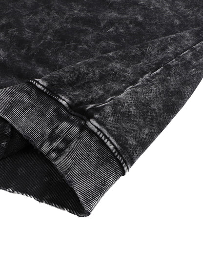 Snow,Washed,Unisex,Long-Sleeve,Sweatshirt